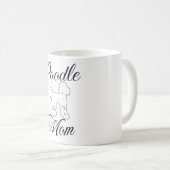 Schattigee Poedel Line Art Coffee Cup – Hondenlief Koffiemok (Voorkant rechts)