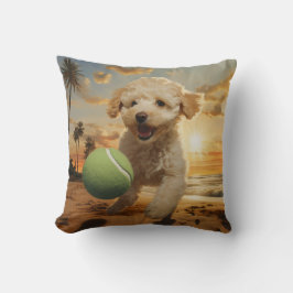 🐕 Schattigee poedel puppy met tennisballen op het Kussen