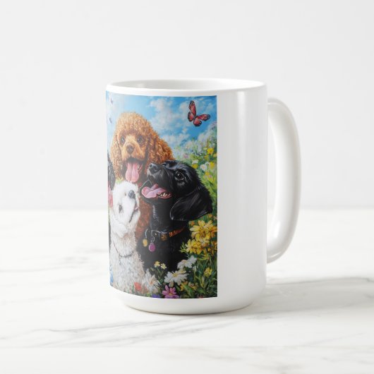 Schattigee poedelhonden koffiemok (Voorkant rechts)