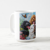 Schattigee poedelhonden koffiemok (Voorkant links)