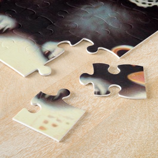 Schattigee poedelillustratie legpuzzel (Zijkant)