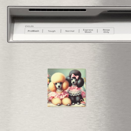 Schattigee poedelillustratie magneet (Insitu (Vaatwasser))