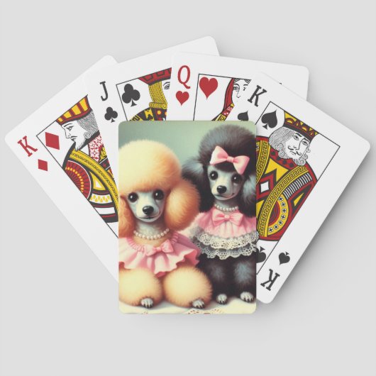 Schattigee poedelillustratie pokerkaarten (Achterkant)