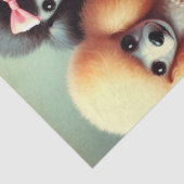 Schattigee poedelillustratie tissuepapier (Detail)