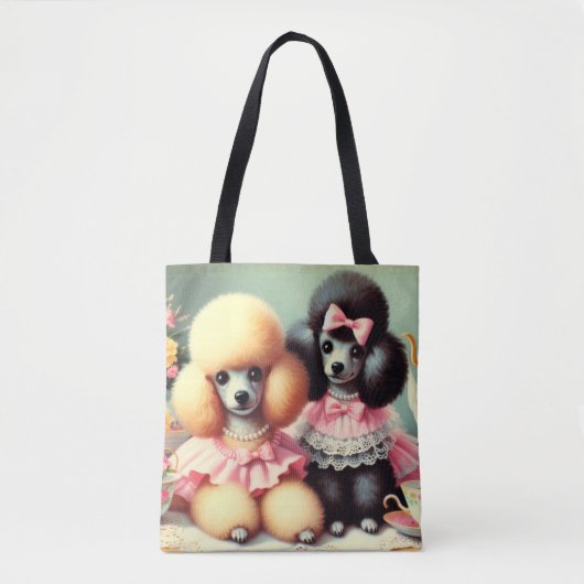 Schattigee poedelillustratie tote bag (Voorkant)
