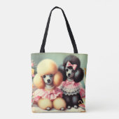 Schattigee poedelillustratie tote bag (Achterkant)