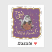 Schattigee poes Ik ben gewoon kitten rond de Stick Sticker (Vel)