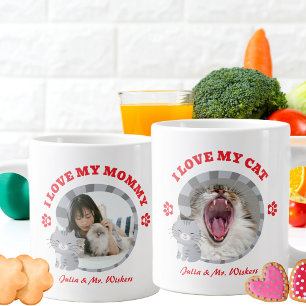 Schattigee poes Ik hou van mijn mama poes mama fot Grote Koffiekop