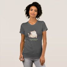 Schattigee poes met slogan T-shirt voor haar
