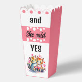 Schattigee poezen Hij stelde de vraag Roze popcorn Bedankdoosjes (Achterkant)