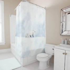 Schattigee polaire beren douchegordijn