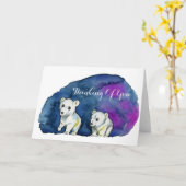 Schattigee Polar Beer Brothers | Denken aan jou Kaart (Gele Bloem)