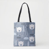 Schattigee Polar Beer Canvas tas - Winter Forest e (Voorkant)