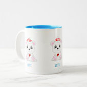 Schattigee Polar Beer Cartoon Tweekleurige Koffiemok (Voorkant links)