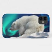 Schattigee Polar Beer Cub & Aurora iPhone 5 Hoesje (Achterkant (horizontaal))