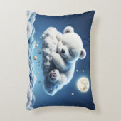 Schattigee Polar beer cub beauty pluizige wolken Accent Kussen (Voorkant(Verticaal))