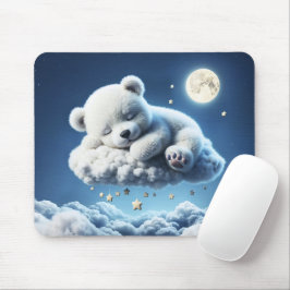 Schattigee Polar beer cub beauty pluizige wolken Muismat