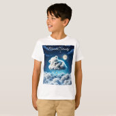 Schattigee Polar beer cub beauty pluizige wolken T-shirt (Voorkant volledig)
