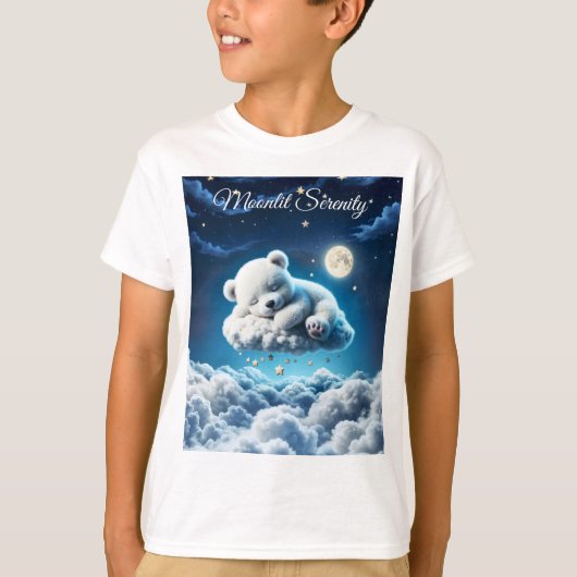 Schattigee Polar beer cub beauty pluizige wolken T-shirt (Voorkant)