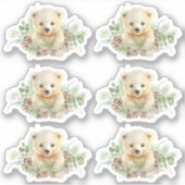 Schattigee Polar Beer Cub Custom-Cut Vinyl Sticker (Voorkant)
