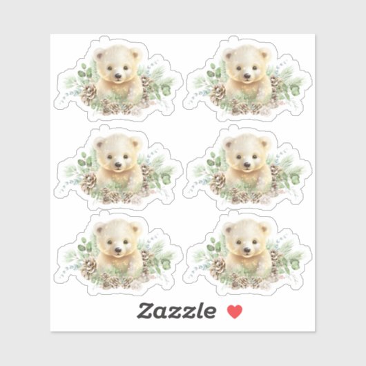 Schattigee Polar Beer Cub Custom-Cut Vinyl Sticker (Vel)