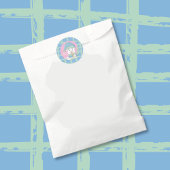 Schattigee Polar Beer Cub met Cookie Kerst sticker