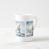 Schattigee Polar beer Liefhebbers Artic Porselein Kop (Voorkant rechts)