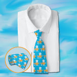 Schattigee Polar Beer Pattern Stropdas<br><div class="desc">Schattig blauw stropdas met een cartoon vissen polar beer patroon. © ArianeC Illustrations-Alle rechten voorbehouden</div>