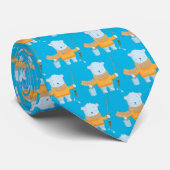 Schattigee Polar Beer Pattern Stropdas (Opgerold)