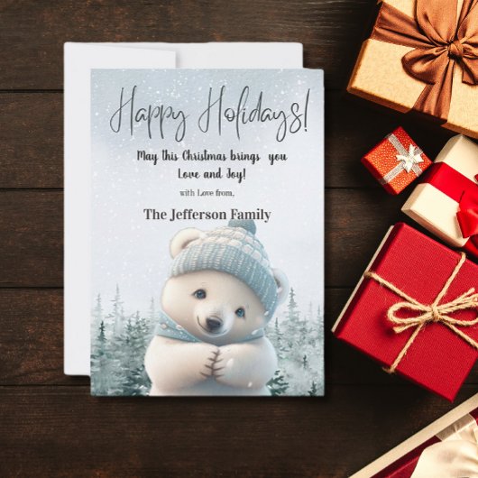 Schattigee Polar Beer Prettige feestdagen Waterver Feestdagenkaart