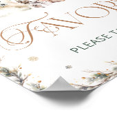 Schattigee Polar Beer Winter Baby shower Favors Poster (Hoek)