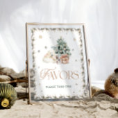 Schattigee Polar Beer Winter Baby shower Favors Poster