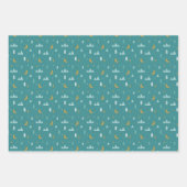 Schattigee Polar Beren met bergen, manen en bomen Inpakpapier Vel (Voorkant 3)