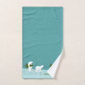 Schattigee Polar Beren met een kerstboom Bad Handdoek (Handdoek)