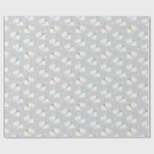 Schattigee Polar Beren met sjaals op lichtgrijs Cadeaupapier (Vlak)