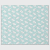 Schattigee Polar Beren op lichtblauw Cadeaupapier (Vlak)