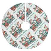 Schattigee Polar Beren Sing Have a Very Beary Chri Kerstboom Rok (Voorkant)