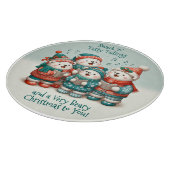 Schattigee Polar Beren Sing Have a Very Beary Chri Snijplank (Hoek)