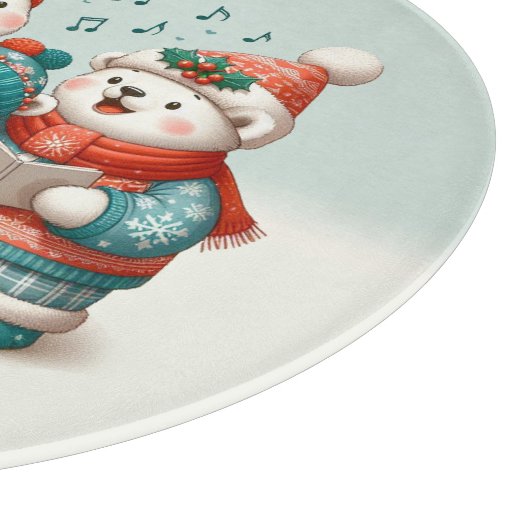 Schattigee Polar Beren Sing Have a Very Beary Chri Snijplank (Hoek)