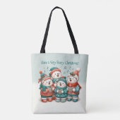 Schattigee Polar Beren Sing Have a Very Beary Chri Tote Bag (Achterkant)