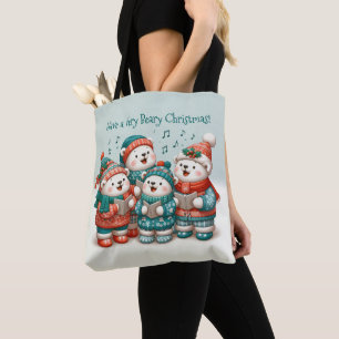 Schattigee Polar Beren Sing Have a Very Beary Chri Tote Bag