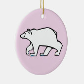 Schattigee POLAR BEREN - Wildlife - Arctic pink Keramisch Ornament (Rechts)