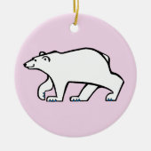 Schattigee POLAR BEREN - Wildlife - Arctic pink Keramisch Ornament (Voorkant)