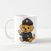 Schattigee Politie Golden Retriever Mok. Drinkglaz Koffiemok (Links)