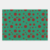 Schattigee polka dot Christmas Red Green patroon Inpakpapier Vel (Voorkant 2)