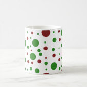 Schattigee polka dot Christmas Red Green patroon Koffiemok (Center)