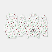 Schattigee polka dot kerstboom rood groen patroon bedankdoosjes (Uitgevouwen)