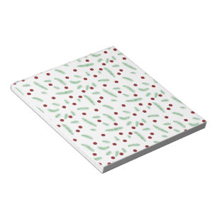 Schattigee polka dot kerstboom rood groen patroon notitieblok