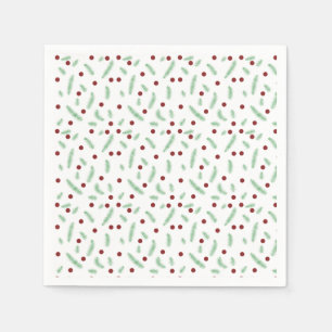 Schattigee polka dot kerstboom rood groen patroon servet