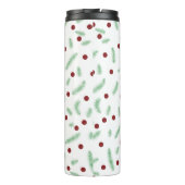 Schattigee polka dot kerstboom rood groen patroon thermosbeker (Achterkant)